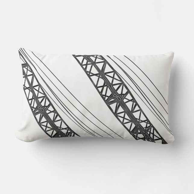 CRANE OPERATOR BOOM TIP ART NORTHWEST CRAWLER LUMBAR PILLOW (Front)