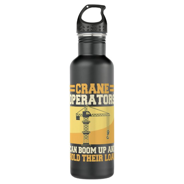 Crane Operator Construction Heavy Equipment Tower 710 Ml Water Bottle (Front)