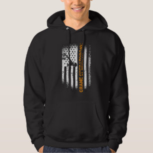 Crane Operator Construction Site American Flag Hoodie