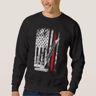 Crane Operator For Men Us Heavy Equipment Crane Sweatshirt