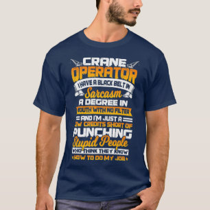 Crane Operator Gifts Funny Hook Oper8r Premium T-Shirt