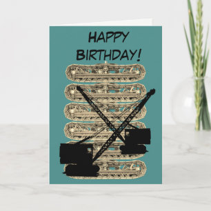Crane Operator Operating Engineer Birthday Card