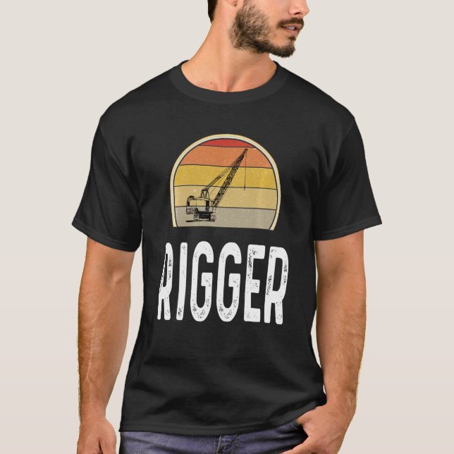 Crane Operator Rigger   Construction  For Him T-Shirt (Front)