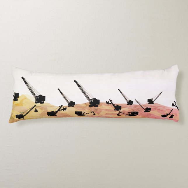 Crane Operator Shovel Operator Operating Engineers Body Pillow (Front)
