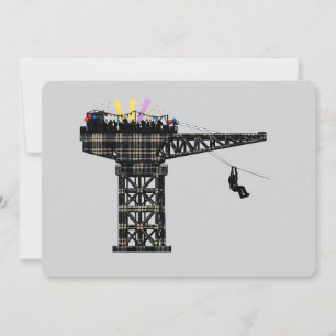 Crane Party Finnieston Crane Scottish humour gift Invitation