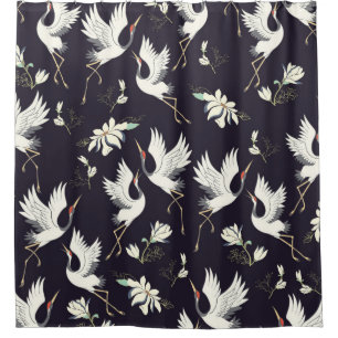 crane, pattern, vintage illustration flying bird f