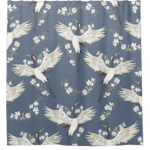 crane, pattern, vintage illustration flying bird f