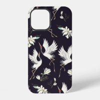 crane, pattern, vintage illustration flying bird f
