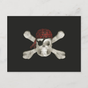 Crâne pirate - Carte postale Halloween