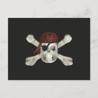 Crâne pirate - Carte postale Halloween
