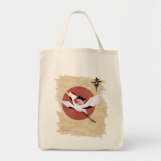 Crane Ride Grocery Tote Bag