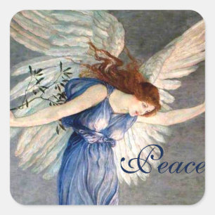Crane’s Angel of Peace Christmas Square Sticker