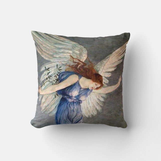 Crane’s Angel of Peace Throw Pillow (Front)