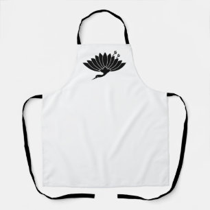 Crane-shaped chrysanthemum apron