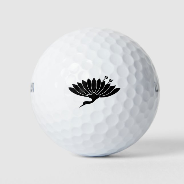 Crane-shaped chrysanthemum golf balls (Front)