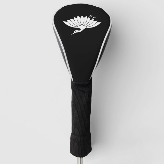 Crane-shaped chrysanthemum golf head cover (Front)