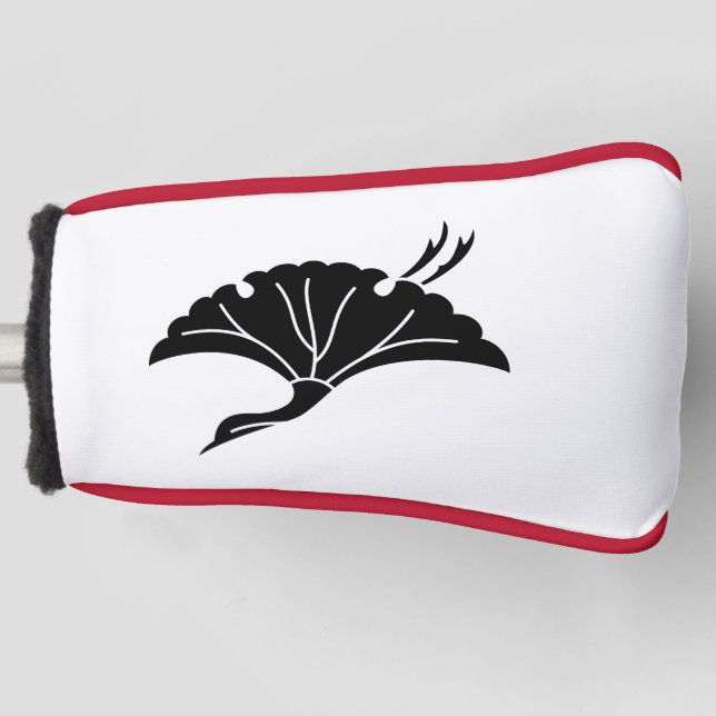 Crane-shaped ginkgo leaf golf head cover (Front)