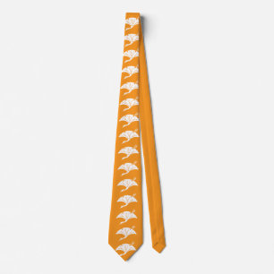 Crane-shaped ginkgo leaf tie