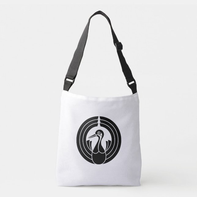 Crane-shaped-noshi circle crossbody bag (Front)