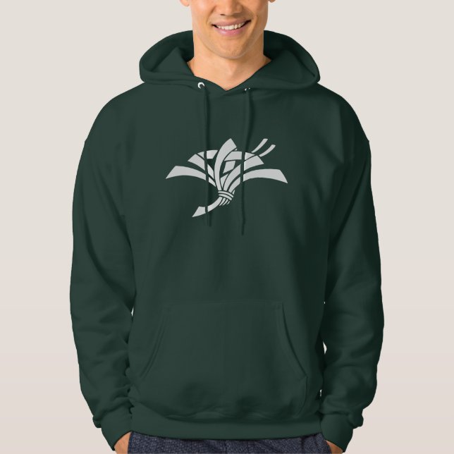 Crane-shaped noshi hoodie (Front)