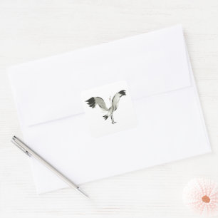 Crane Square Sticker
