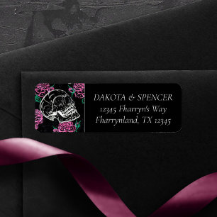 Crâne sucre Roses roses   Girly Gothic Glam Adress
