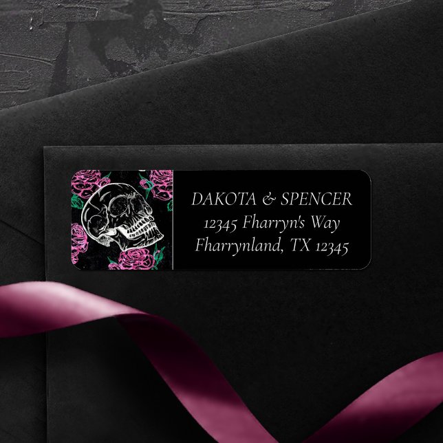 Crâne sucre Roses roses | Girly Gothic Glam Adress (Créateur téléchargé)