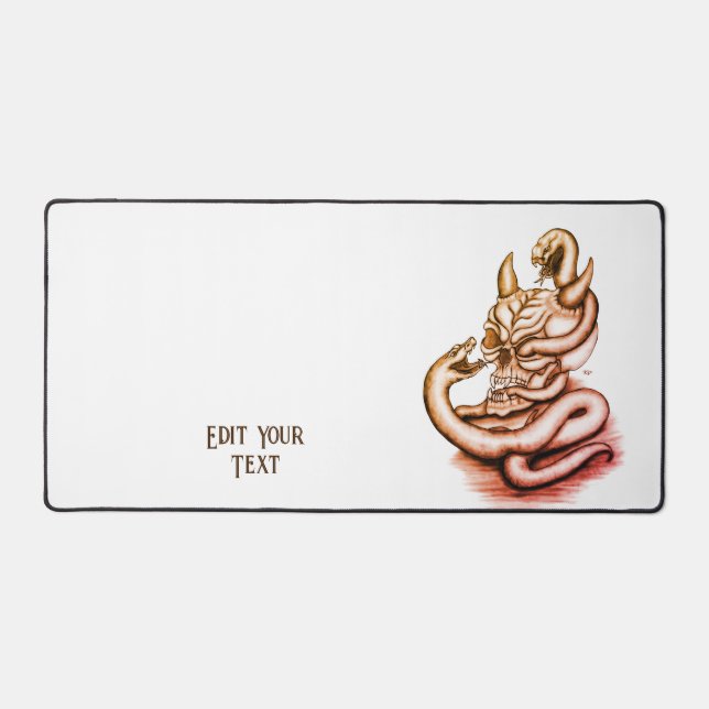 Crâne - Tête diabolique avec serpent (Recto)