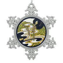 Crane Tile from 1800s Crane and Columbine Panel