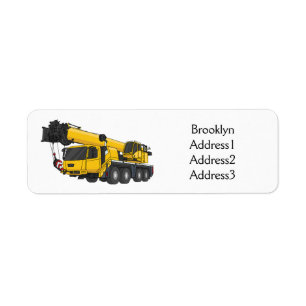 Crane truck cartoon illustration
