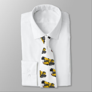 Crane truck cartoon illustration tie