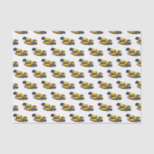 Crane truck cartoon illustration tissue paper