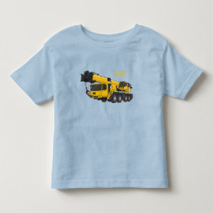 Crane truck cartoon illustration toddler t-shirt
