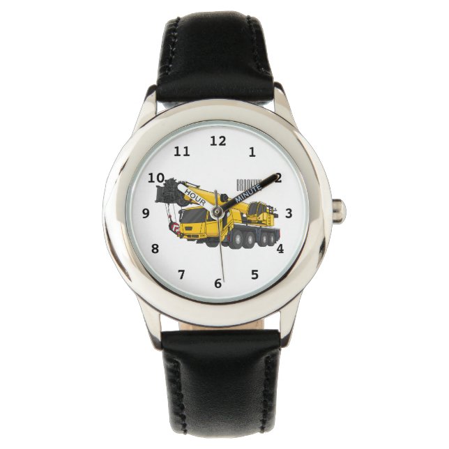 Crane truck cartoon illustration watch (Front)
