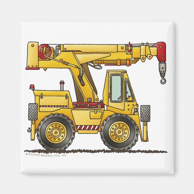Crane Truck Construction Magnets (Front)