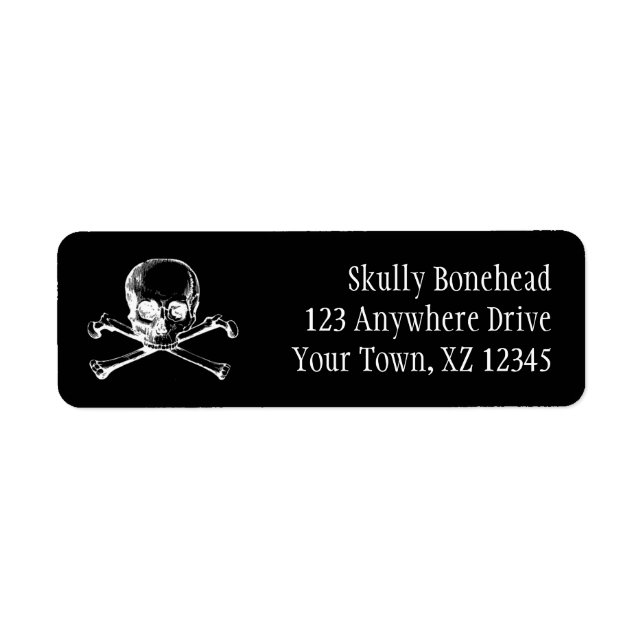 Crâne vintage et os croisés (Devant)