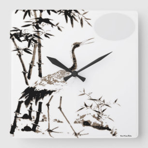 Crane Wall Clock