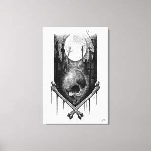 Craneo night landscape canvas print