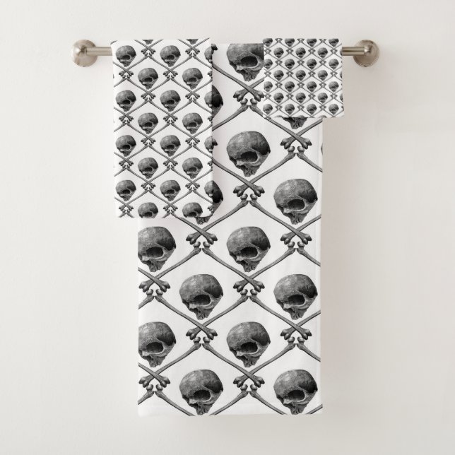 Craneo pattern bath towel set (Insitu)