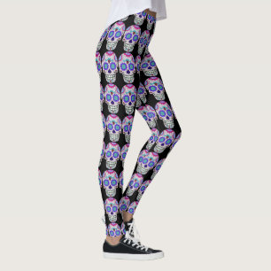 Crânes à sucre, Jour des morts, Halloween, Legging