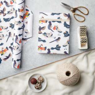 Cranes and Magpie Joseon Dynasty Bird Watching Wrapping Paper