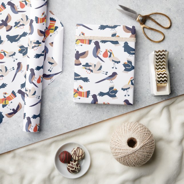 Cranes and Magpie Joseon Dynasty Bird Watching  Wrapping Paper (Crafts)