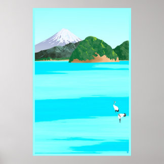 Cranes and the Sea Poster