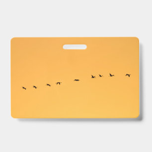 Cranes at sunrise badge
