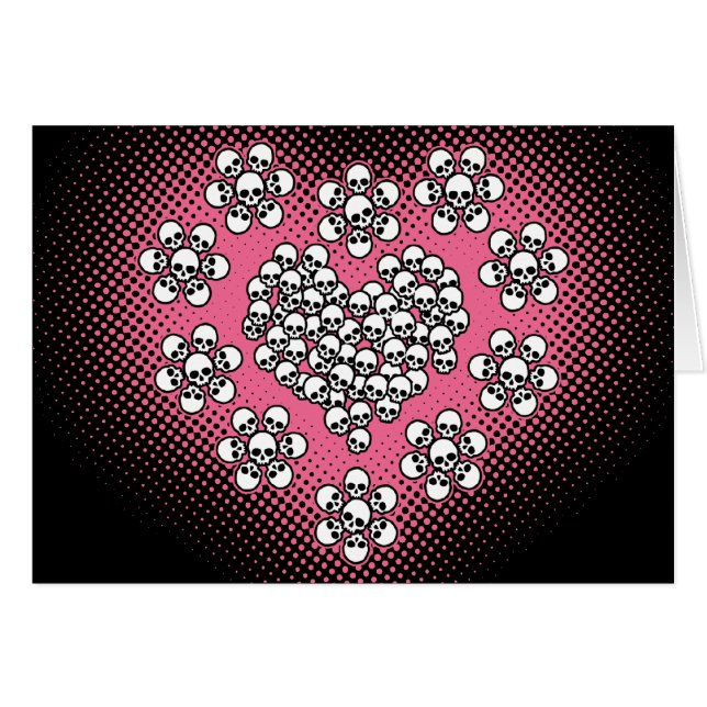 Crânes Coeur et Fleur (Devant horizontal)