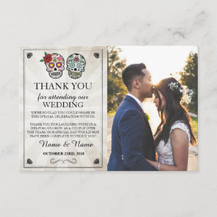 Crânes de sucre Carte de remerciement photo Hallow