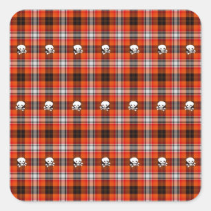 Crânes écossais de goth plaid stickers