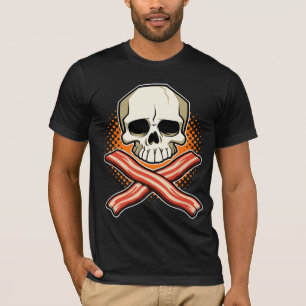 Crânes et T-shirt américain d'habillement de log