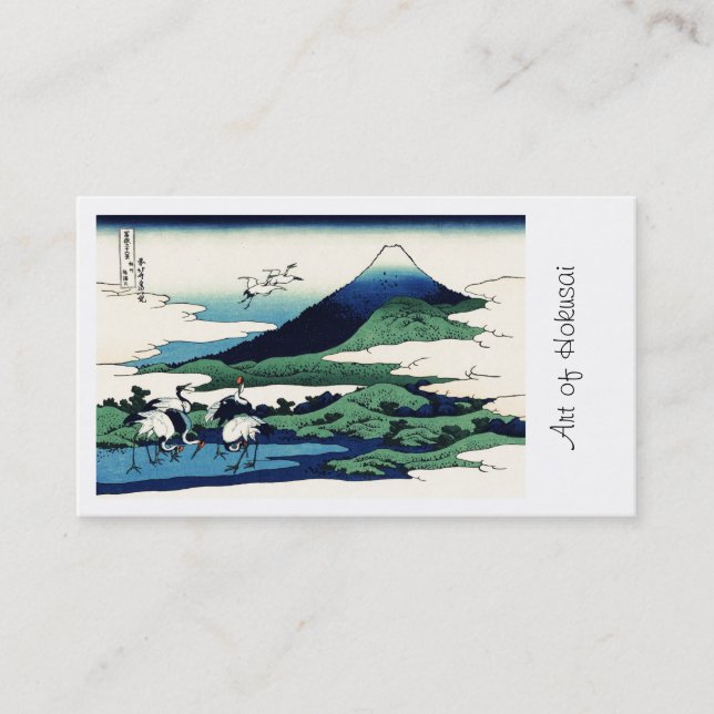 Cranes Fly Toward Mountain Business Card (Front)