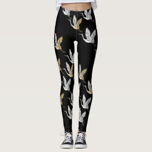 Cranes Flying and Craning Leggings